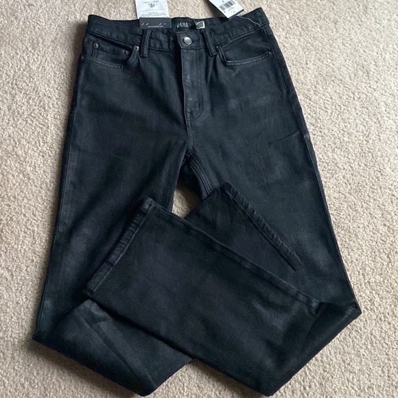 NWT Ralph Lauren high rise boot leg comfort stretch black coated jeans - Picture 13 of 16